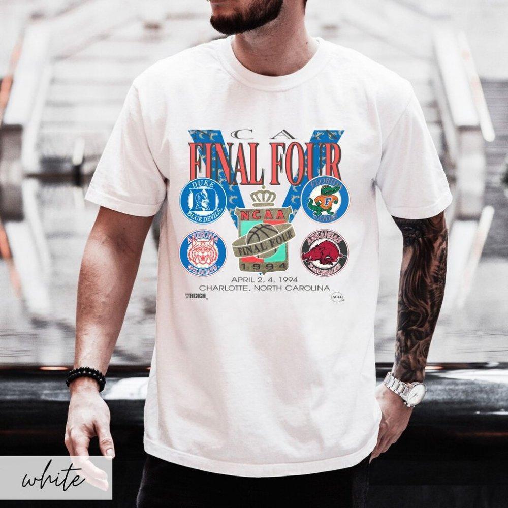 1994 Final Four Arizona Wildcats Florida Gators Arkansas Razorbacks White Tee